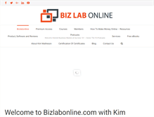 Tablet Screenshot of bizlabonline.com